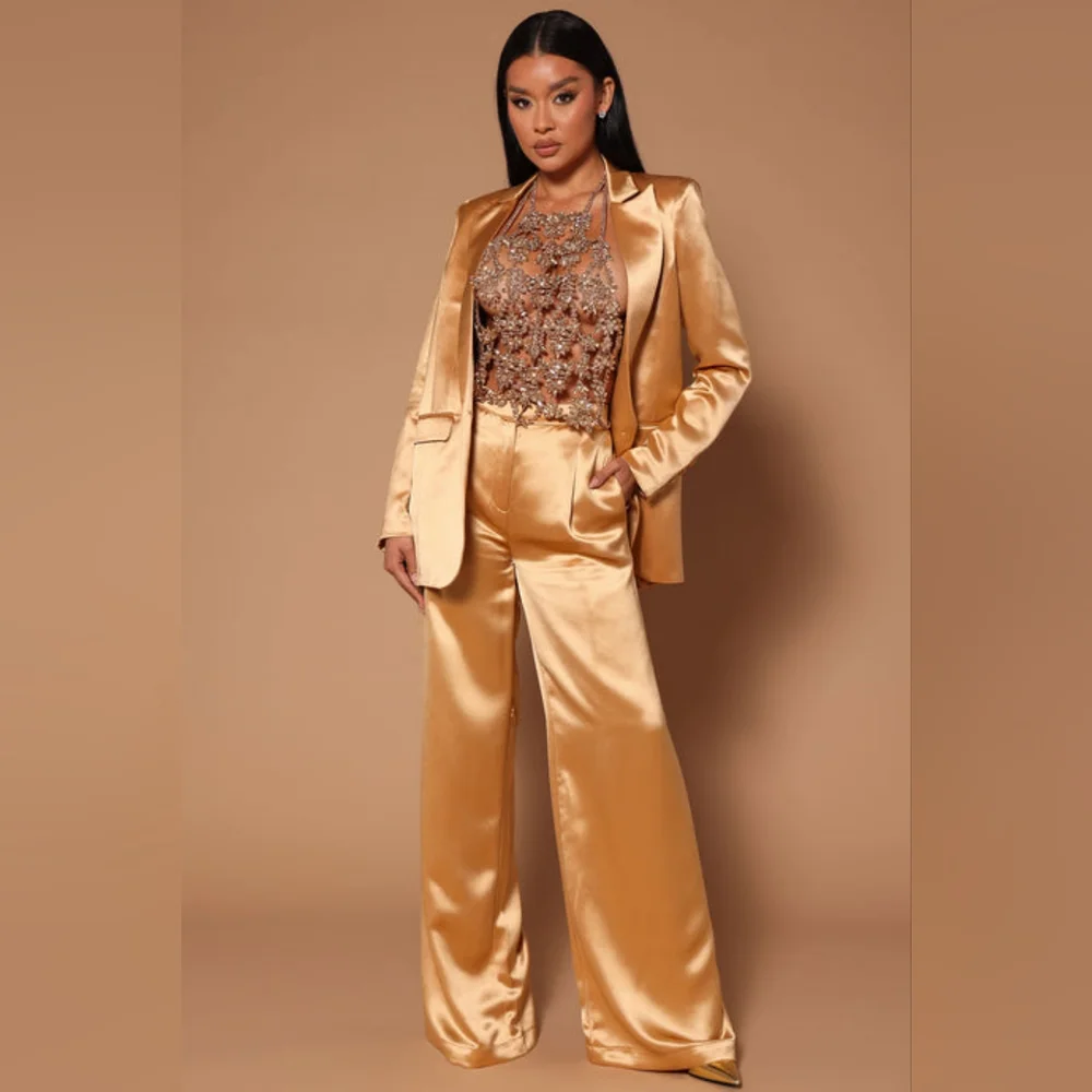 Nova Luxe satin pant set - Picture 2 of 12